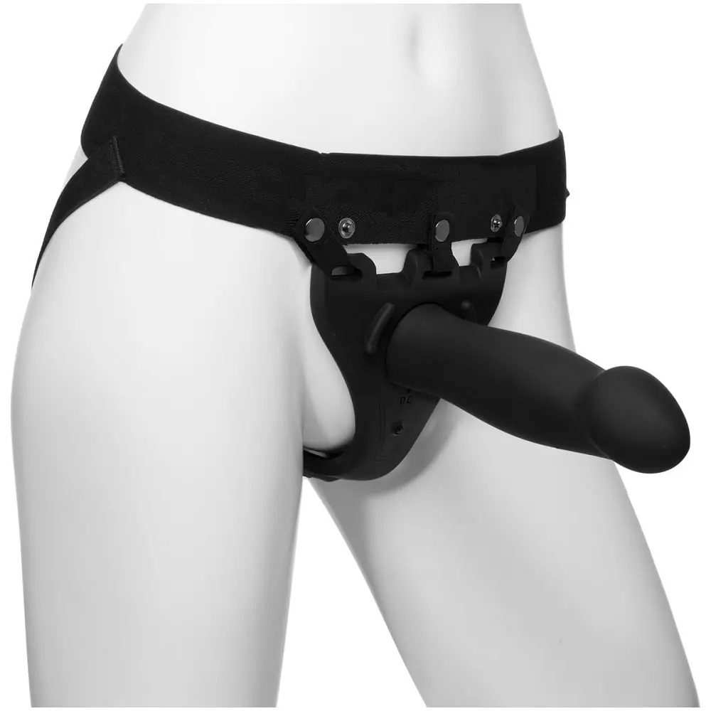 Body Extensions BE Risque Vibrating Harness Hollow Strap-On Set